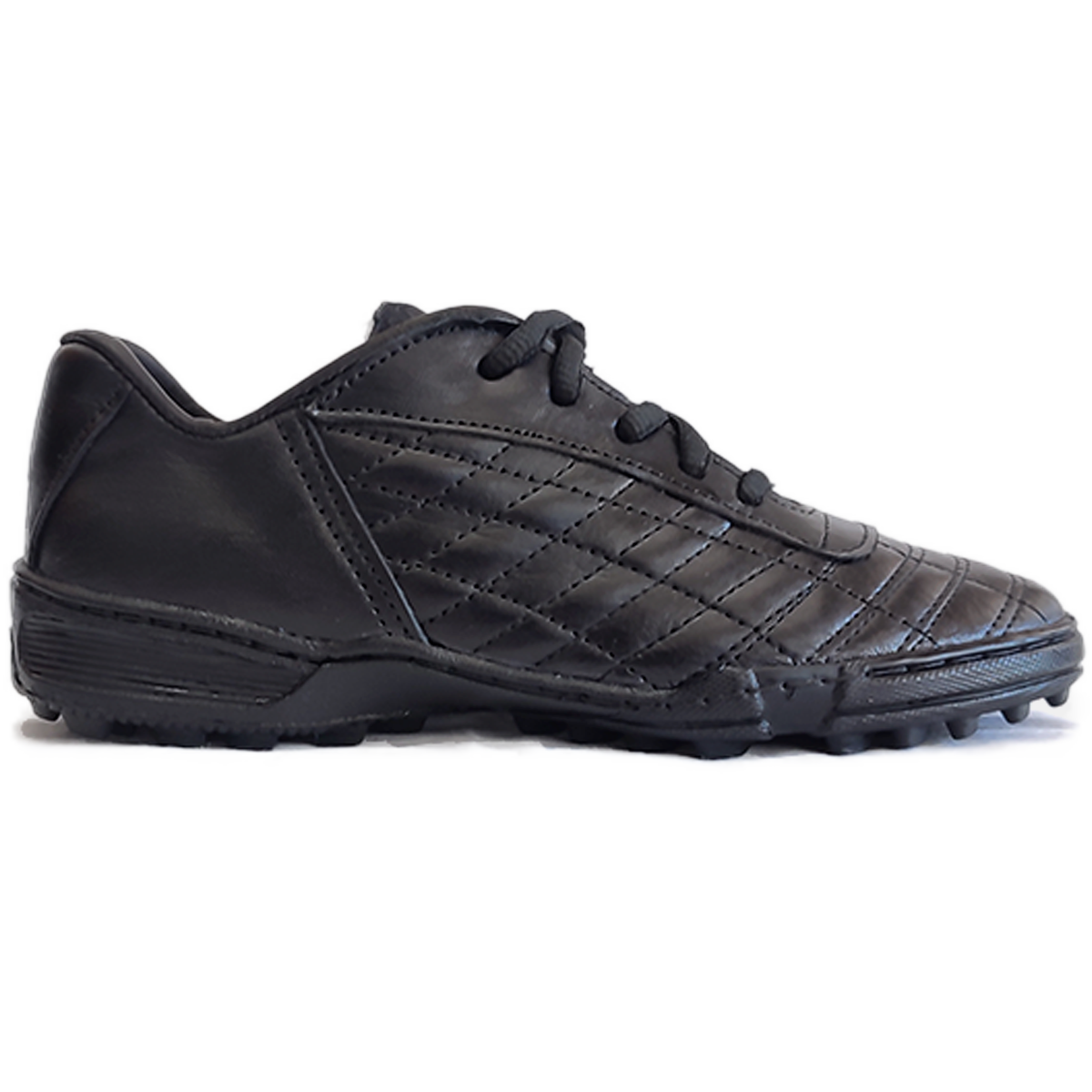 Chuteiras Turf Sport Moves Pretas – Couro Argentino Premium para Grama Sintética 