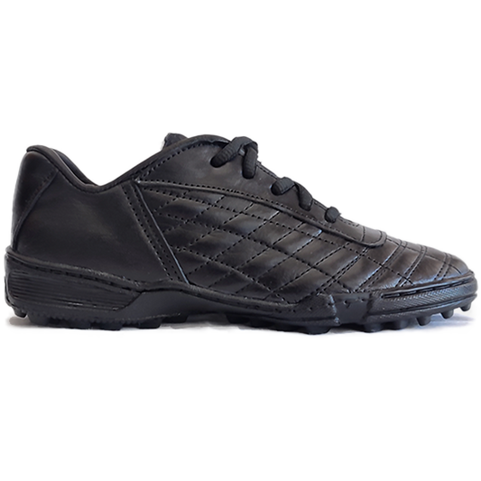 Chuteiras Turf Sport Moves Pretas – Couro Argentino Premium para Grama Sintética 