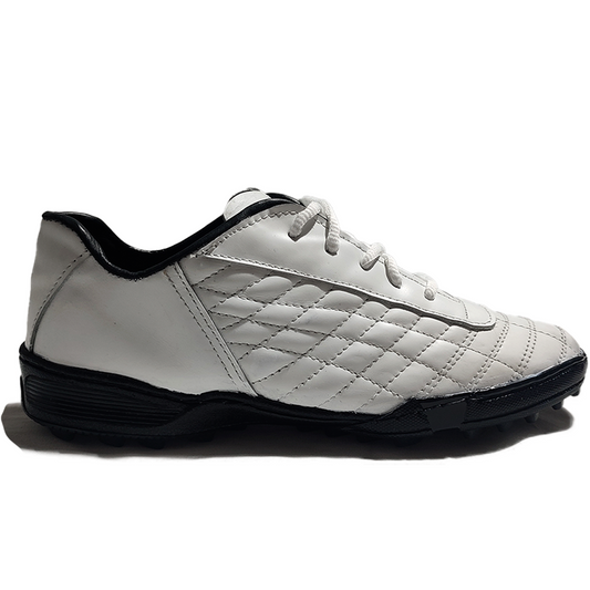 Botines Turf Sport Moves Blancos – Cuero Argentino Premium para Césped Sintético 