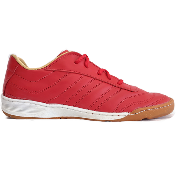 SM-SM4-FTBO-ICI-LIS-2 Sm4 Botines Futsal De Cuero Rojo Suela Caramelo