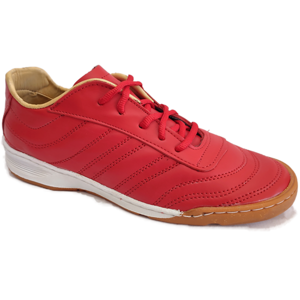 SM-SM4-FTBO-ICI-LIS-3 Sm4 Botines Futsal De Cuero Rojo Suela Caramelo
