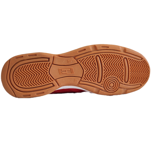 SM-SM4-FTBO-ICI-LIS-4 Sm4 Botines Futsal De Cuero Rojo Suela Caramelo